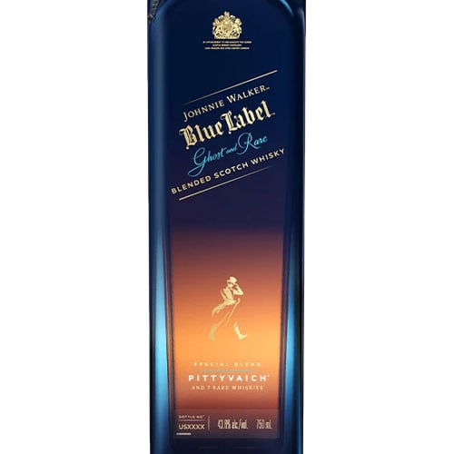 Johnnie Walker Blue Label Ghost And Rare Pittyvaich Blended Scotch Whisky Deluxe Liquor 9874